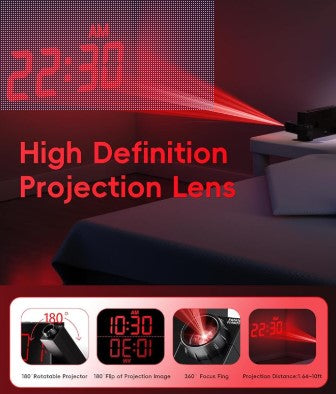 El reloj despertador que proyecta la hora con luz LED, radio, usb y hace mucho más por TI