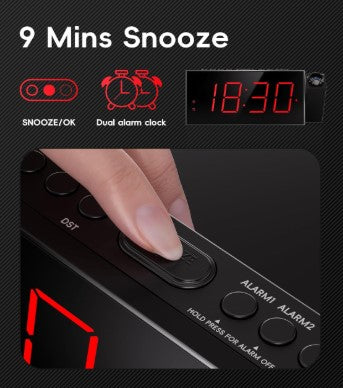 El reloj despertador que proyecta la hora con luz LED, radio, usb y hace mucho más por TI