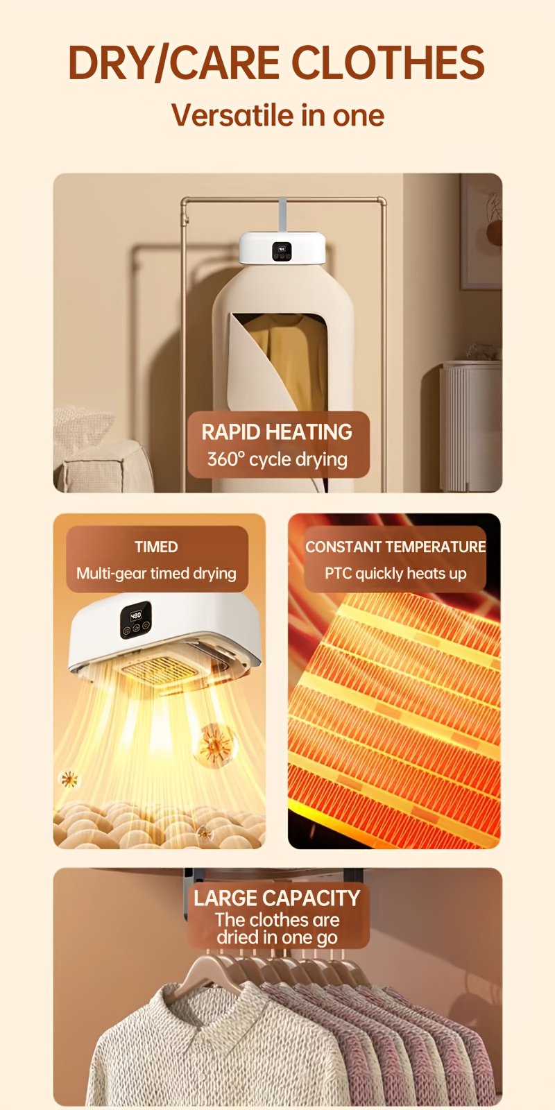 ¡Secado Rápido y Eficaz al Estilo Colombiano! Secadora Portátil con Tecnología UV para Ropa Perfecta.